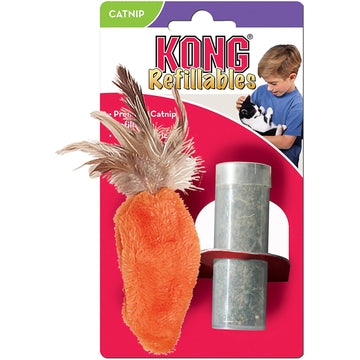 Kong Cat Refillable Catnip Feather Carrot (17cm)