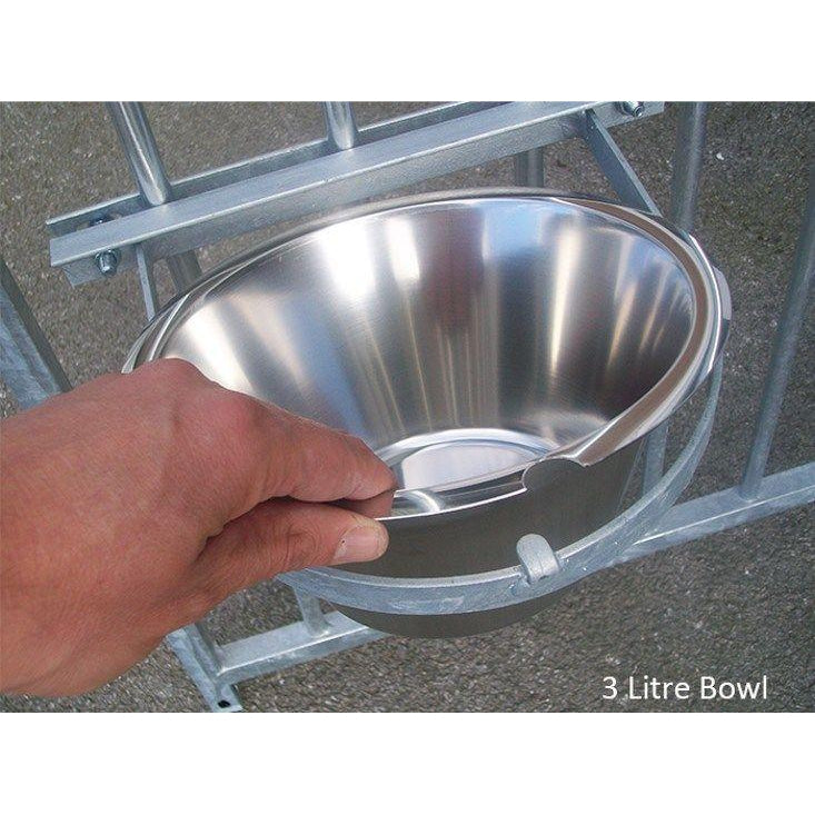 Stainless Steel Single Bolt-On Dog Bowl - Prestige Range