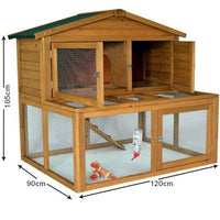 Rabbit Guineas Pig Hutch with Under Run - BLOSSOM