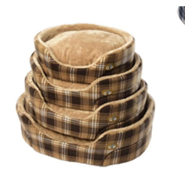 Gor Pets Essence Dog Bed - BROWN CHECK