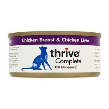 Thrive Complete Chicken/ Liver Cat Food 6 x 75g Tins