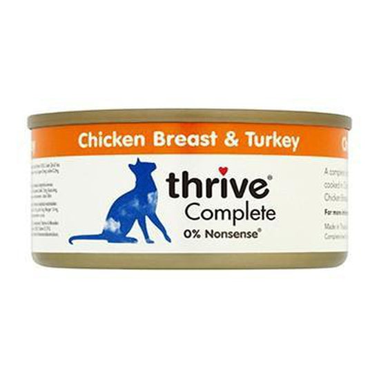 Thrive Complete Chicken & Turkey Cat Food 6 x 75g Tins
