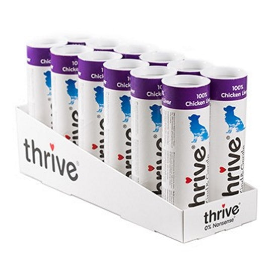 Thrive Kind & Gentle Chicken Liver Treats for Dogs 12x25g Tubes