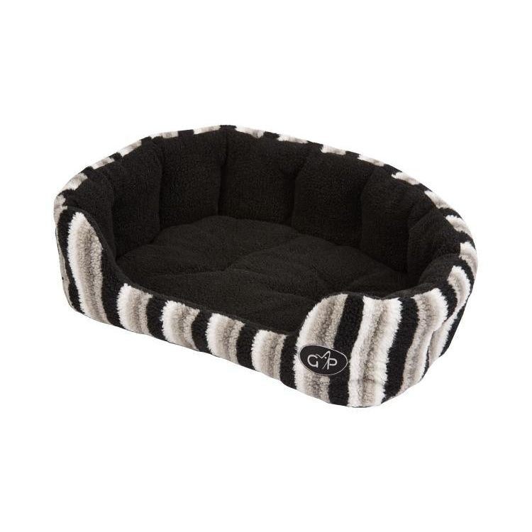 Gor Pets Monza Snuggle Dog Bed - Black Stripes