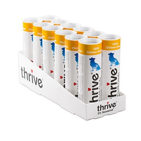 Thrive Kind & Gentle Chicken Breast Treats Dogs - 12 x 25g Tubes