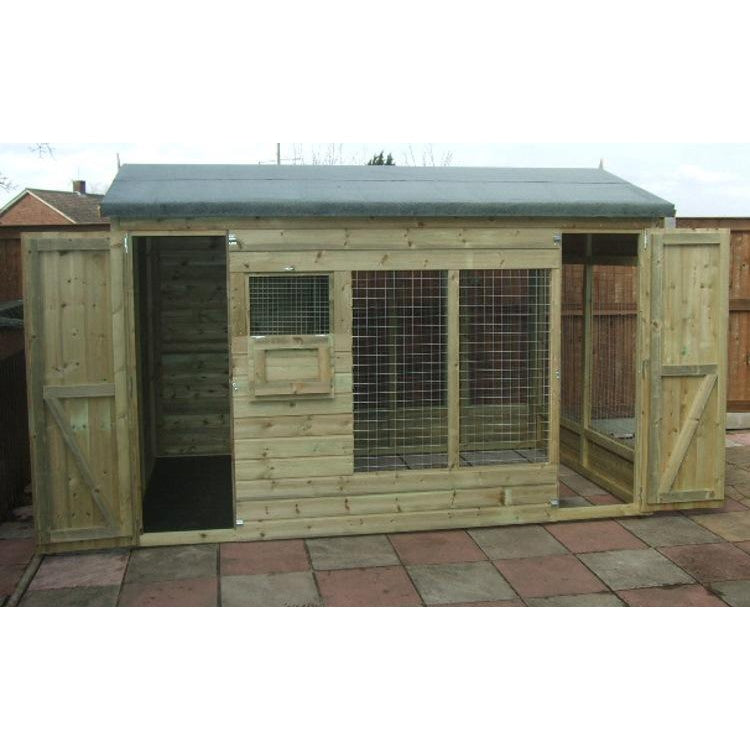 Winston 8ft x 4ft Dog Kennel - Fitted